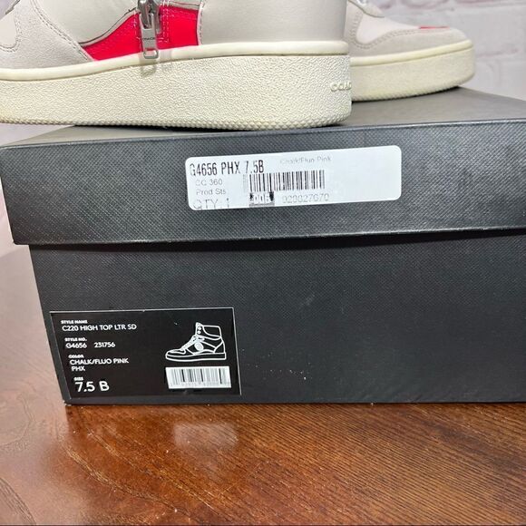 7.5 COACH High Top Leather Sneaker with hidden wedge heels NIB! Great Gift! - Picture 4 of 12